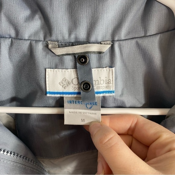 Columbia Interchange Blue Gray Coat Water Resistant Full Zip Medium Jacket - Picture 7 of 7